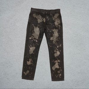 New Gucci Black Bleached Slim Fit Tapered Jeans Size 30